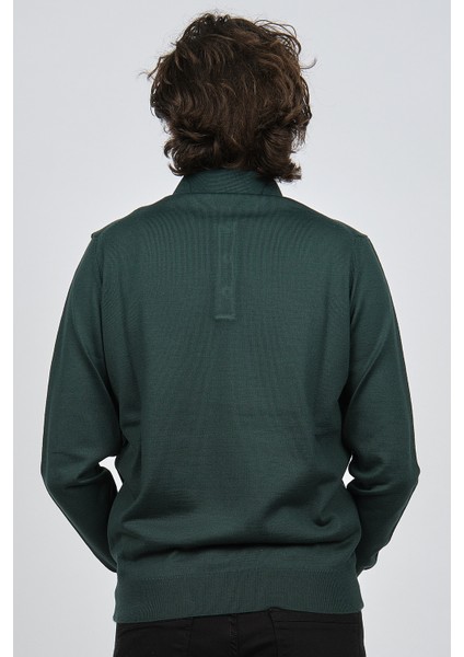 Erkek Polo Yaka Yün Kazak 4538004 Yeşil indirimleri