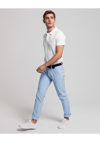 Erkek Beyaz Slim Fit Pique Polo 2202.110 indirimleri