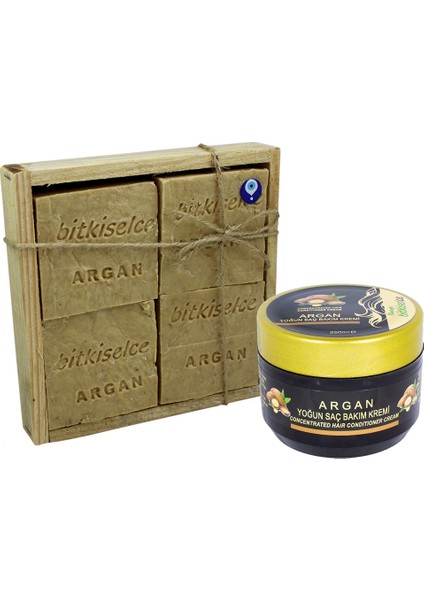 Argan Yoğun Saç Bakım Kremi + Argan Sabun Seti