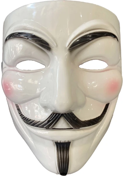 Karakter Maske - Vendetta Maske - V For Vendetta - Beyaz