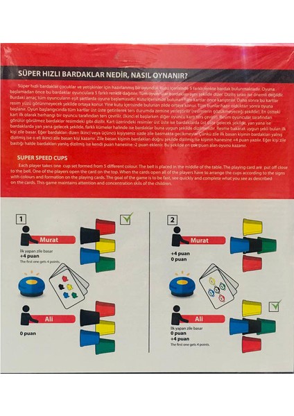 Süper Hızlı Bardaklar - Iki Oyun Bir Arada - Zeka ve Strateji Oyunu