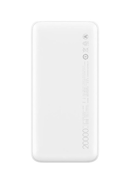 Redmi Powerbank 20000 Mah Taşınabilir Hızlı Şarj 18W Kablo  Beyaz