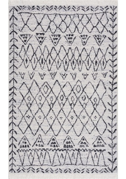 Çift Taraflı Saçaklı Mistik Desenli Dokuma Kilim