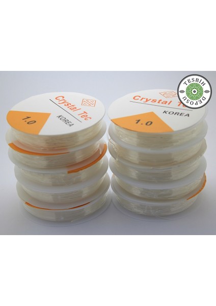 10 Adet, Misina, Şeffaf, 1 Mm, Esnek, Silikon Misine