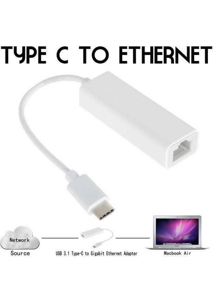 4900 USB 3.1 Type C To Ethernet Çevirici Dönüştürücü Adaptör