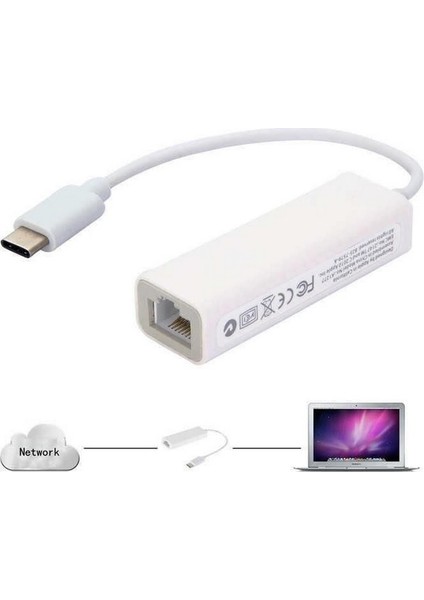 4900 USB 3.1 Type C To Ethernet Çevirici Dönüştürücü Adaptör