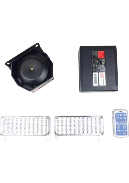 Mikrofonlu Led ikazlı Uzaktan Kumandalı (13 sesli)SİREN (Siyah-Metal)