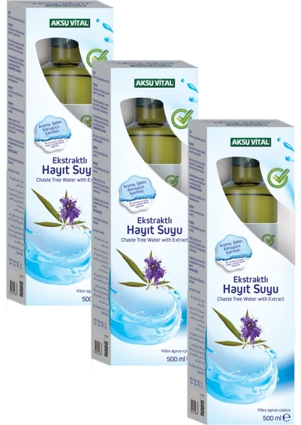 Aksu Vital Ekstraktlı Hayıt Suyu 500 ml x 3 'lü