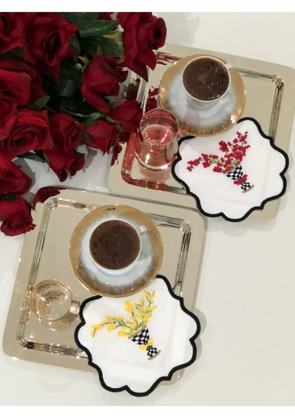 Damalı Vazo 6'lı Kokteyl Peçetesi fiyatları