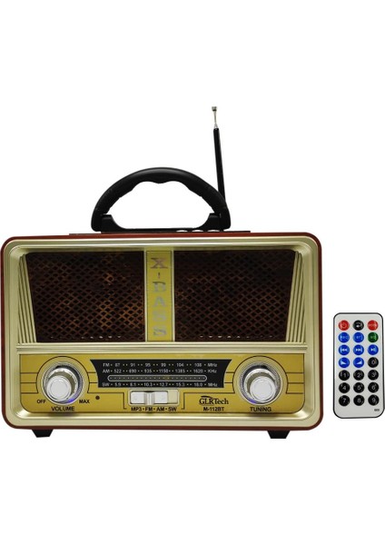 Glr M-112BT USB Tf Card Fm 3 Band Bluetooth Hoparlör