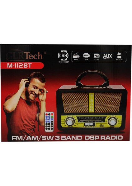 Glr M-112BT USB Tf Card Fm 3 Band Bluetooth Hoparlör fırsatları