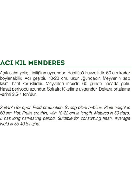 Agro Tohum Ata Tohumu Yerli Sivri Biber Acı Kıl 1 gr Yaklaşık 100 Adet Tohum