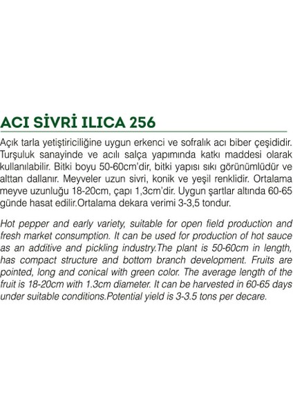 Agro Tohum Ata Tohumu Yöresel Sivri Biber Acı Ilıca 1 gr Yaklaşık 100 Adet