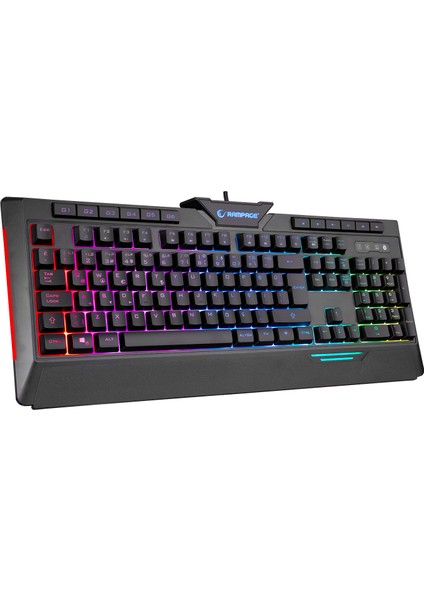 Rapıdo Plus Semi Mechanical Sese Duyarlı Rainbow Işıklı Makrolu Gaming Klavye