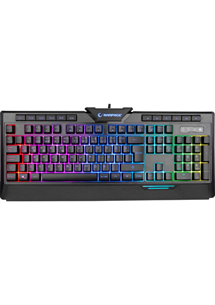 Rapıdo Plus Semi Mechanical Sese Duyarlı Rainbow Işıklı Makrolu Gaming Klavye