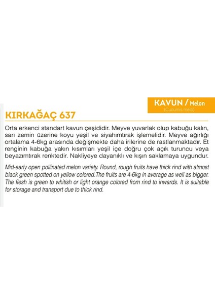 Agro Tohum Ata Tohumu Yerli Kavun Kırkağaç 1 gr 30 Adet Tohum fiyatları