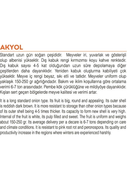 Agro Tohum Ata Tohumu Yerli Soğan Akyol 1 gr 250 Adet Tohum