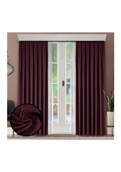 Blackout Karartma Perde Pilesiz 200*260 Bordo