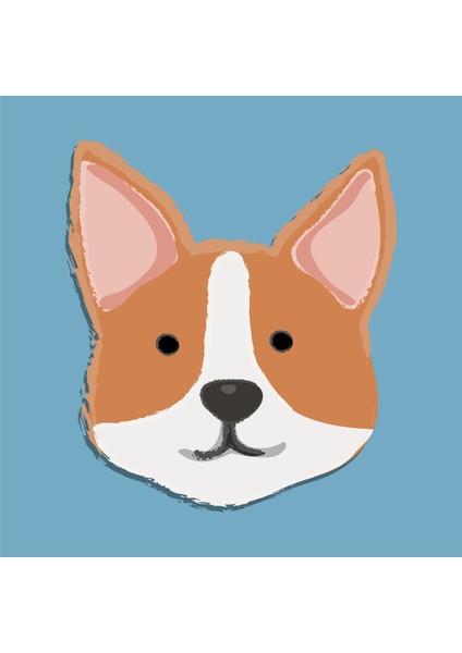 3'lü Set 40X40 cm Çocuk Odası Sevimli Köpekler Temalı Kanvas Tablo Seti
