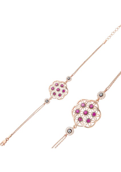 ​gümüş Yaşam Çiçeği Kadın Bileklik