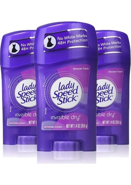 Lady Speed Stick Invısıble Dry Shower Fresh 36,9G X3