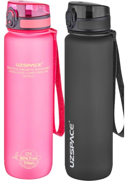 Fiftyfifty 2li Set 1000ML 1litre Tritan Su Matarası