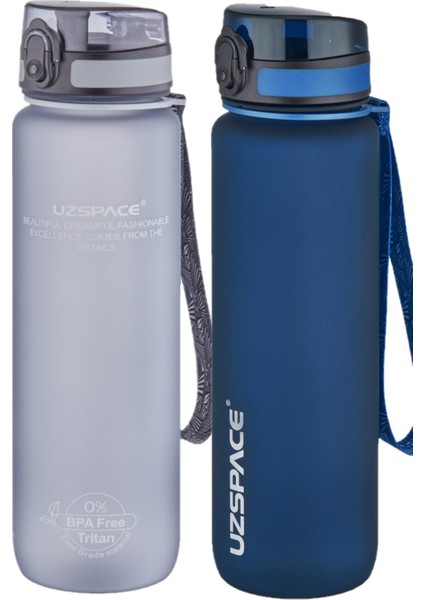 Fiftyfifty 2li Set 1000ML 1litre Tritan Su Matarası