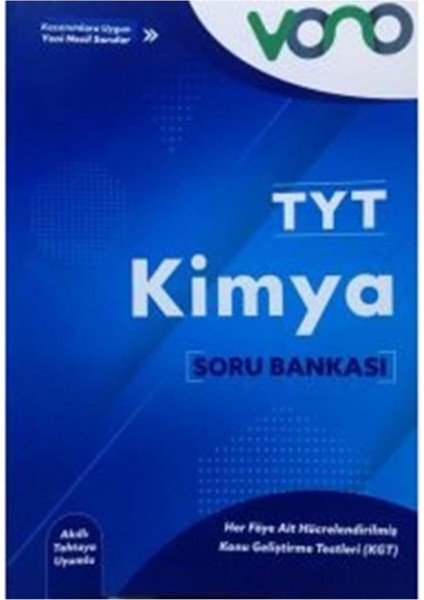 Nitelik Yayınları Vono TYT Kimya Soru Bankası