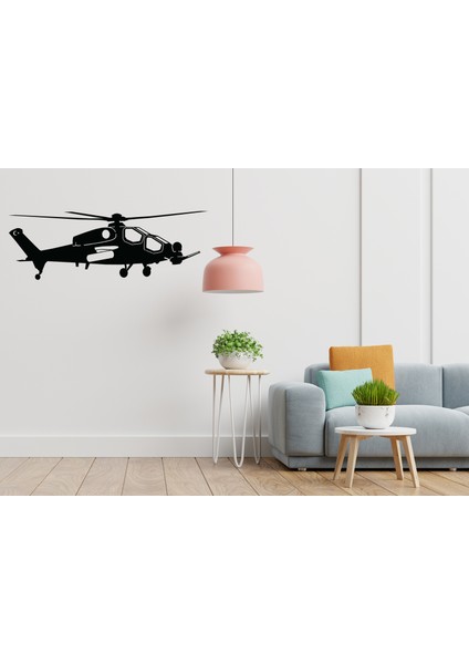 Savaş Helikopteri Ahşap Duvar Tablosu