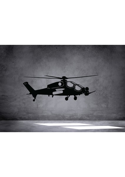 Savaş Helikopteri Ahşap Duvar Tablosu