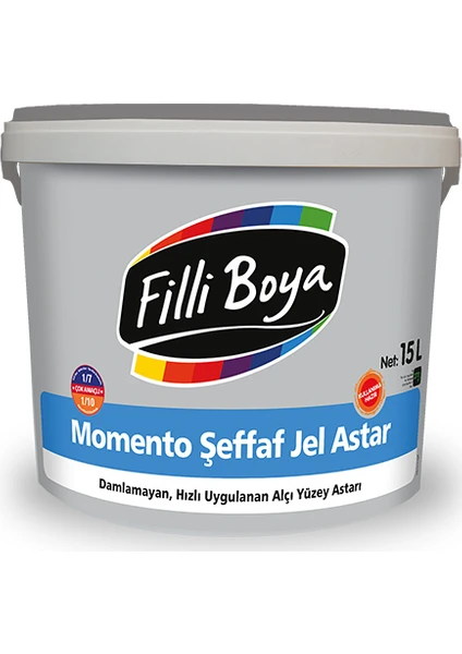 Filli Boya Momento Şeffaf Jel Astar Astarı 7,5 Lt