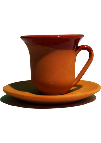 Kırmızı Renkli Toprak Fincan Takımı 6’lı Set fırsatları