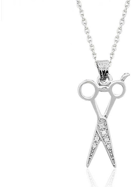 Gumush Makas Gümüş Kadın Kolye