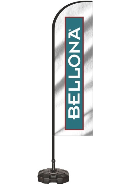 Bellona Yelken Plaj Bayrağı Takımı Beyaz Zemin
