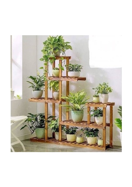 Ahşap Saksı Standı Saksılık Kitaplık Çiçeklik Raf