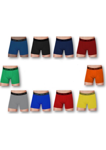 6 Adet Karışık Renk Modal Boxer
