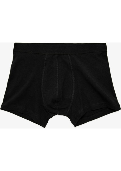 12 Adet Siyah Renk Likralı Boxer