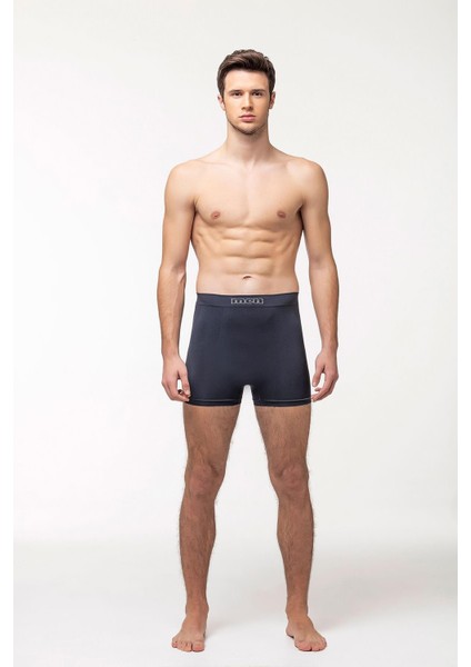 3 Adet Füme Renk Dikişsiz Boxer