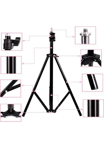 3 Ayak Alüminyum Cep Telefonu Tablet Kamera Dslr Tripodu - AL2508