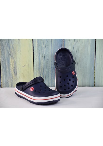 Ceox Beyaz Kırmızı Lacivert Unisex Sabo Terlik