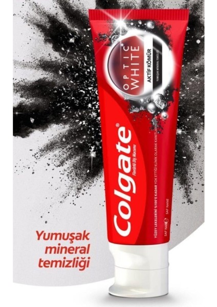 Optic White Aktif Kömür Yumuşak Mineral Temizliği Diş Macunu 4 x 50 ml fiyatları