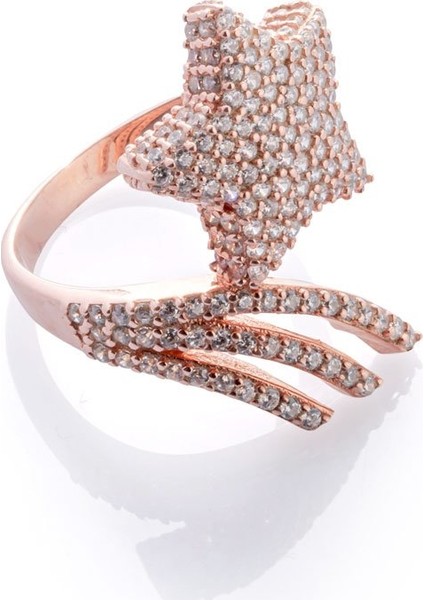 Yıldız Beyaz Taşlı Yüzük