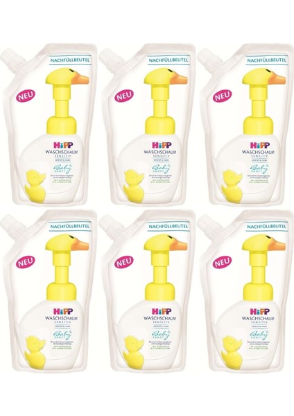 Babysanft Bebek/Çoçuk El Yıkama Köpüğü 250 ml (Yedek Poşet) (6'lı Set)