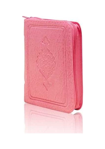 Kuranı Kerim Fermuarlı Kılıflı Pembe Renk - Cep Boy