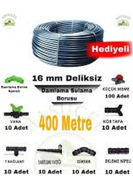 16MMDELIKSIZ Damlama 400METRE Hazır Set