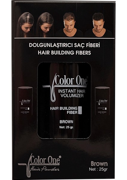 Color One Hair Building Fibers Brown Dolgunlaştırıcı Saç Fiberi Kahverengi 25G