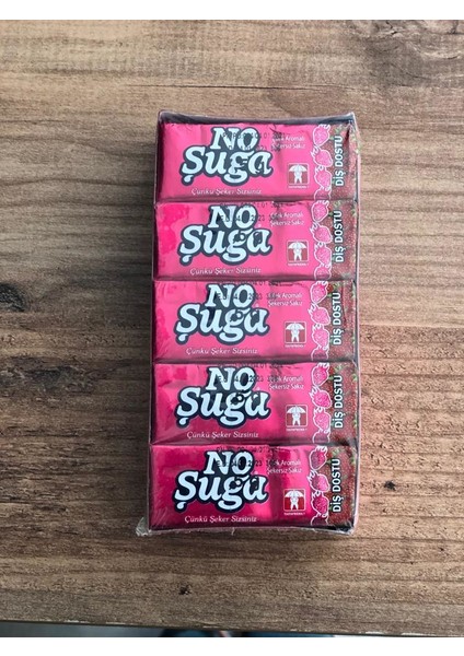 20 ' Li 5 gr x 5 Li Çilek Aromalı Şekersiz Sakız