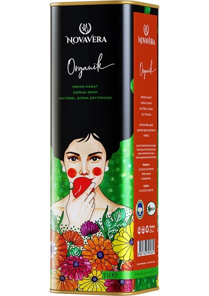 Organik Erken Hasat Naturel Sızma Zeytinyağı 2 Lt