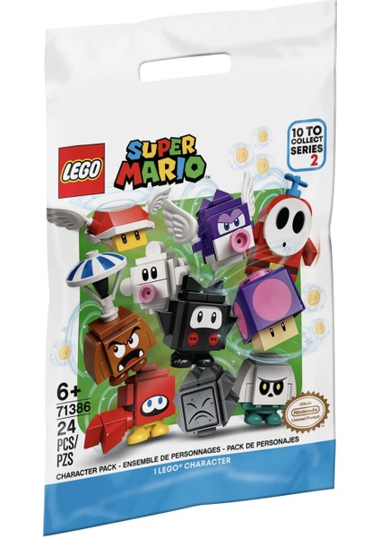 Super Mario 71386 Character Pack 2: 1.Huckit Crab (Kapalı Paket 1 Adet Minifigür)