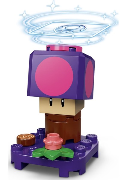 Super Mario 71386 Character Pack 2: 7.Poison Mushroom (Kapalı Paket 1 Adet Minifigür)